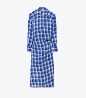 Plaid Viscose Shirtdress