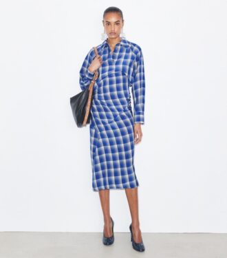 Plaid Viscose Shirtdress