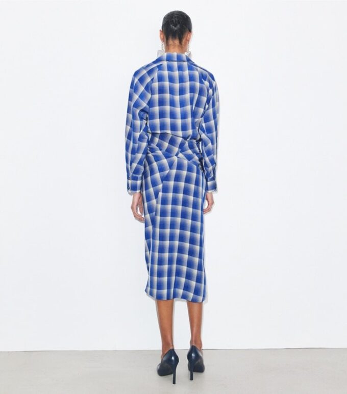 Plaid Viscose Shirtdress Plaid Viscose Shirtdress