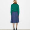 Pleated Denim Skirt