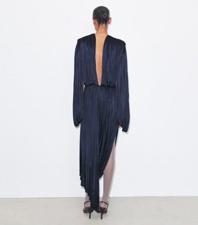 Pleated Draped Viscose Dress Pleated Draped Viscose Dress