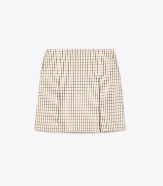 Pleated-Front Twill Golf Skirt