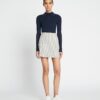 Pleated-Front Twill Golf Skirt