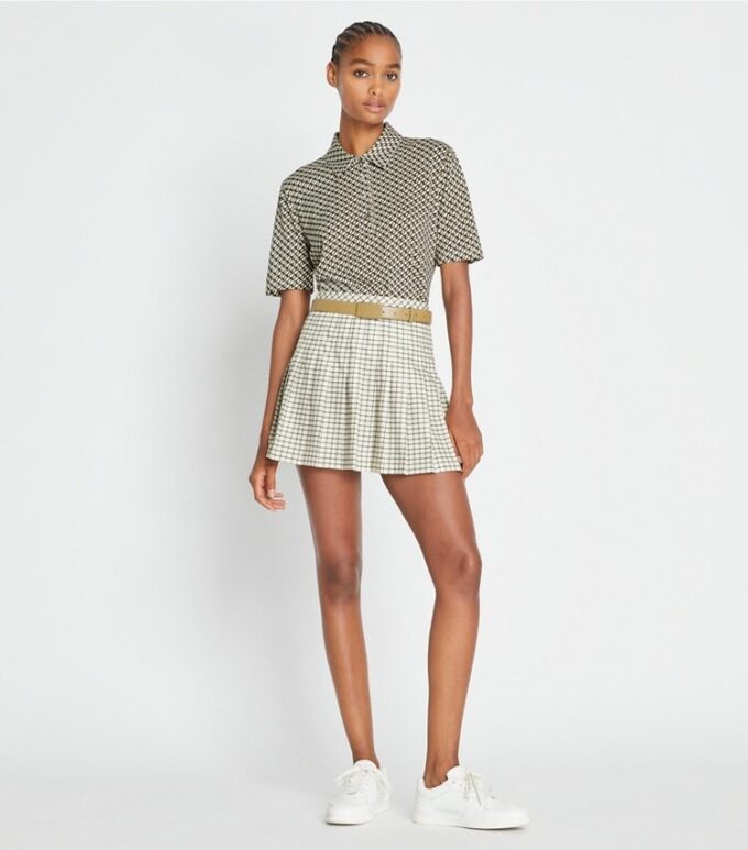 Pleated Printed Tennis Skirt