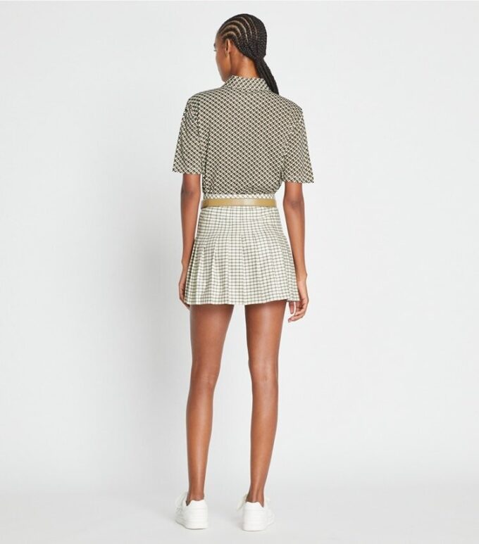 Pleated Printed Tennis Skirt