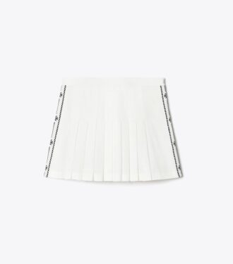 Pleated Side Logo Tennis Skirt