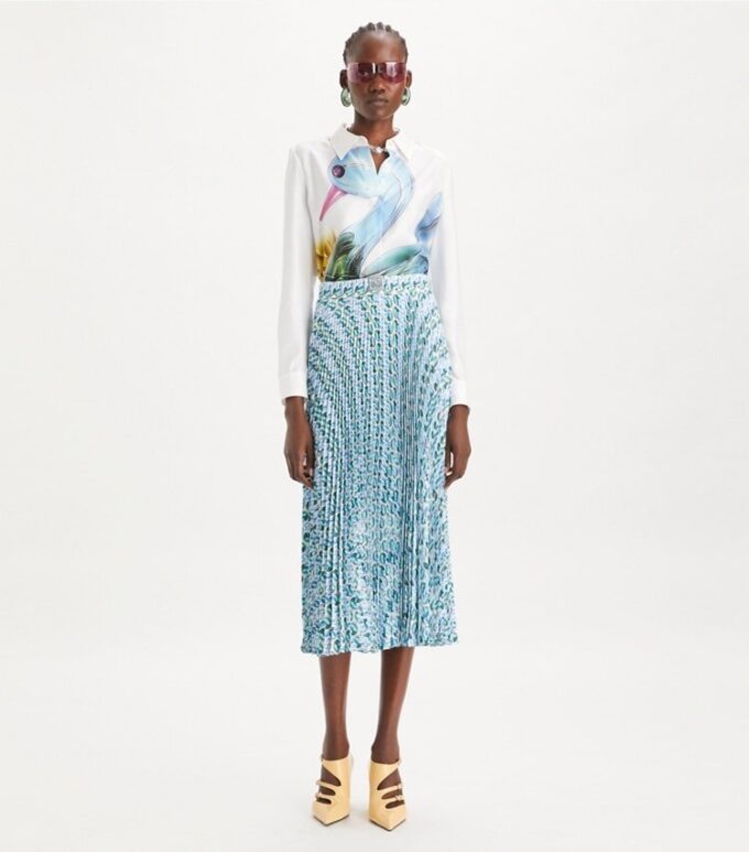 Pleated Viscose Skirt Pleated Viscose Skirt