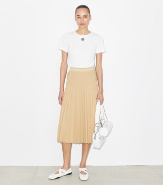 Pleated Viscose Skirt