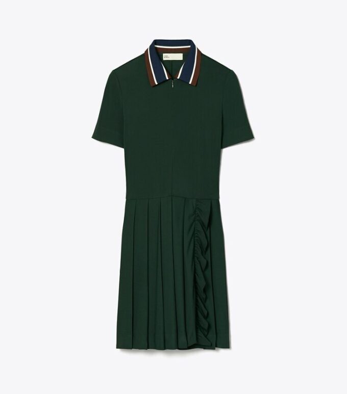 Pleated Zip-Front Golf Dress Pleated Zip-Front Golf Dress
