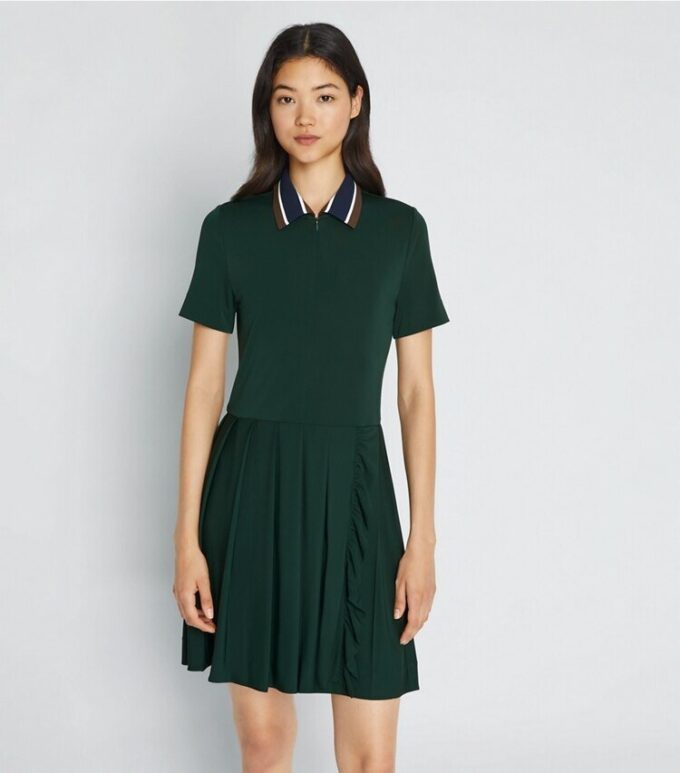 Pleated Zip-Front Golf Dress Pleated Zip-Front Golf Dress