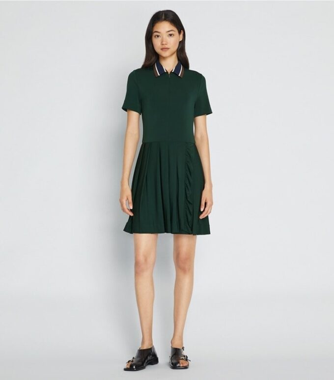 Pleated Zip-Front Golf Dress Pleated Zip-Front Golf Dress