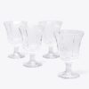 Pressed-Glass Wine Glass, Set Of 4 Pressed-Glass Wine Glass, Set Of 4