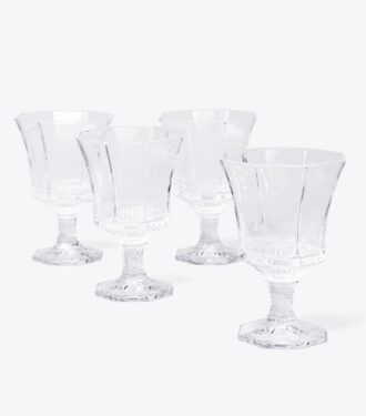 Pressed-Glass Wine Glass, Set Of 4