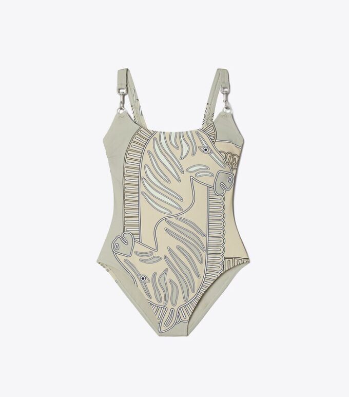 Printed Clip Tank Swimsuit Printed Clip Tank Swimsuit