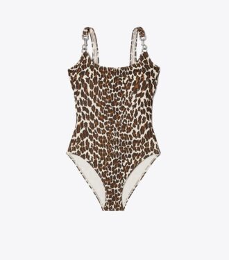 Printed Clip Tank Swimsuit