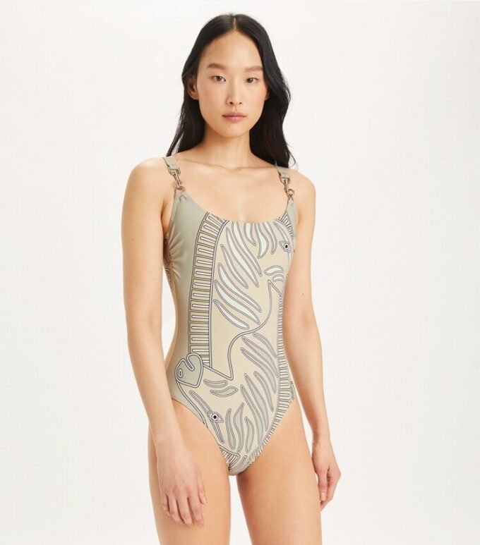 Printed Clip Tank Swimsuit Printed Clip Tank Swimsuit