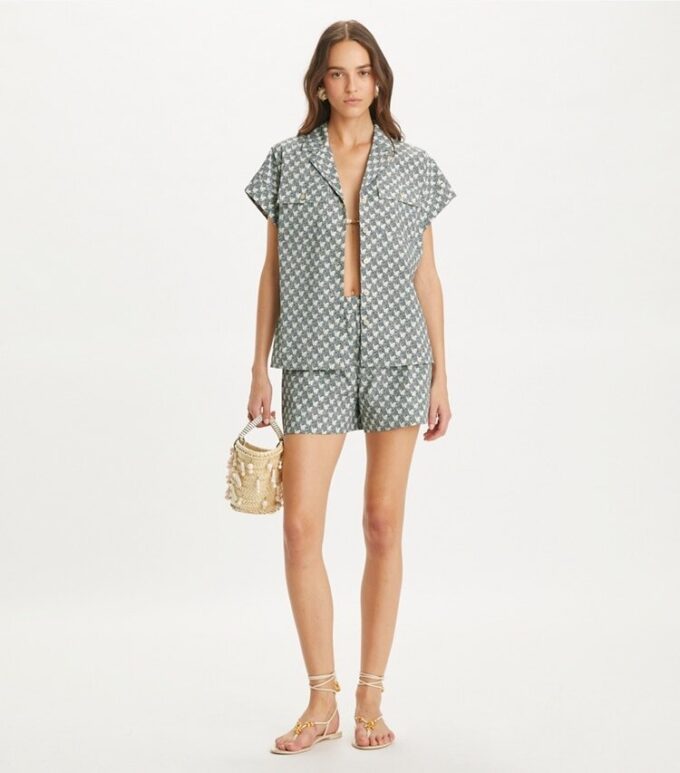 Printed Cotton Poplin Short Printed Cotton Poplin Short