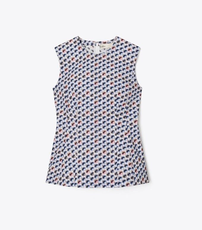 Printed Cotton Poplin Top Printed Cotton Poplin Top