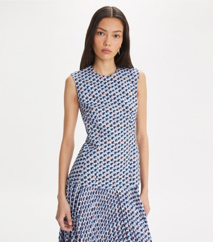 Printed Cotton Poplin Top Printed Cotton Poplin Top