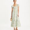 Printed Cotton Smocked Dress Printed Cotton Smocked Dress