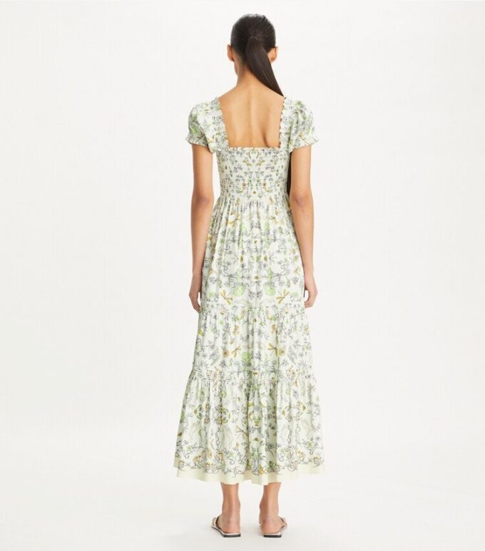 Printed Cotton Smocked Dress Printed Cotton Smocked Dress