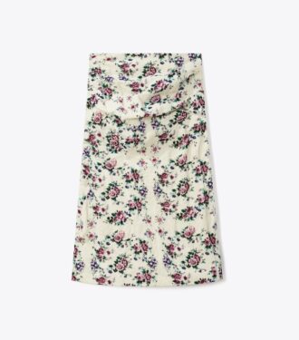 Printed Cotton Velvet Skirt Printed Cotton Velvet Skirt