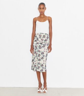 Printed Cotton Velvet Skirt Printed Cotton Velvet Skirt