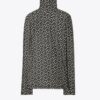 Printed Jersey Mockneck Shirt