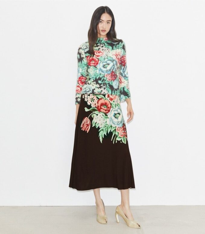 Printed Jersey Skirt