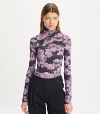 Printed Jersey Turtleneck Printed Jersey Turtleneck
