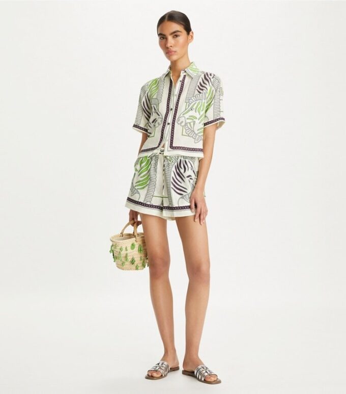 Printed Linen Camp Shirt Printed Linen Camp Shirt