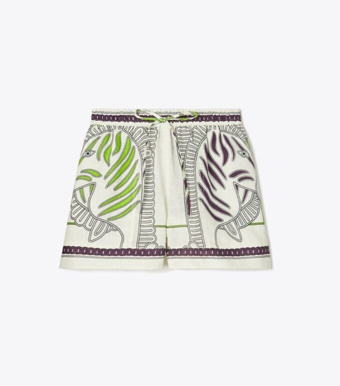 Printed Linen Camp Short Printed Linen Camp Short