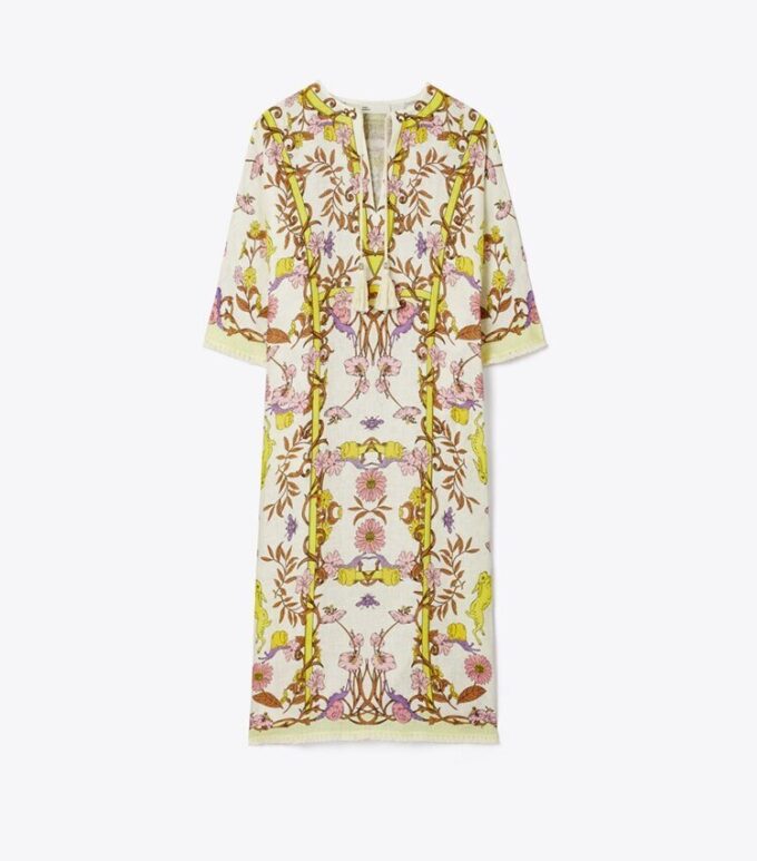 Printed Linen Gauze Caftan Printed Linen Gauze Caftan