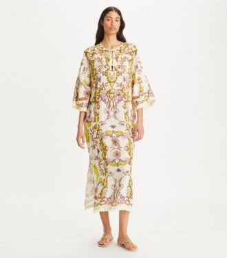 Printed Linen Gauze Caftan