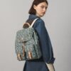 Printed Nylon Flap Backpack Printed Nylon Flap Backpack