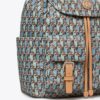 Printed Nylon Flap Backpack Printed Nylon Flap Backpack