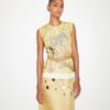 Printed Organza Shell Top Printed Organza Shell Top
