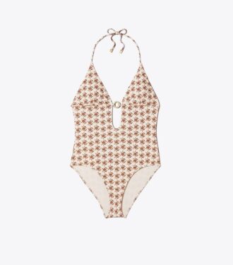 Printed Ring One-Piece Swimsuit