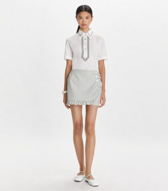 Printed Ruffle Twill Golf Skirt Printed Ruffle Twill Golf Skirt