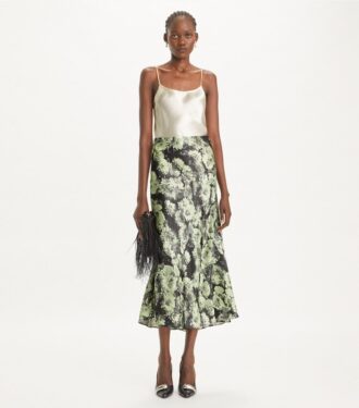 Printed Satin Skirt