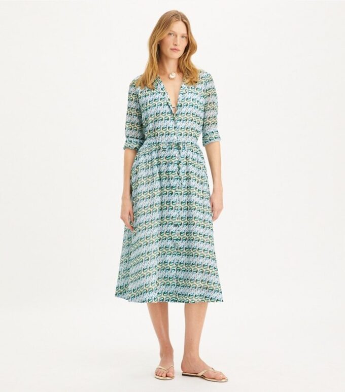 Printed Shirtdress
