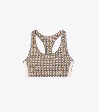 Printed Side-Stripe Racerback Bra Printed Side-Stripe Racerback Bra