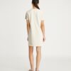 Printed Silk Front T-Shirt Dress