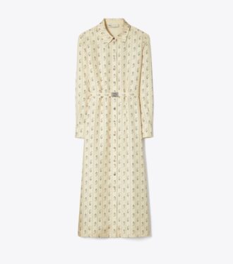 Printed Silk Shirtdress
