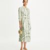 Printed Silk Shirtdress