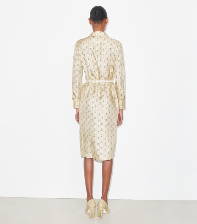 Printed Silk Shirtdress