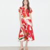 Printed Silk Twill Shirtdress