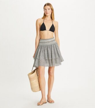 Printed Smocked Skirt