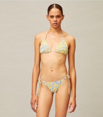 Printed String Bikini Top