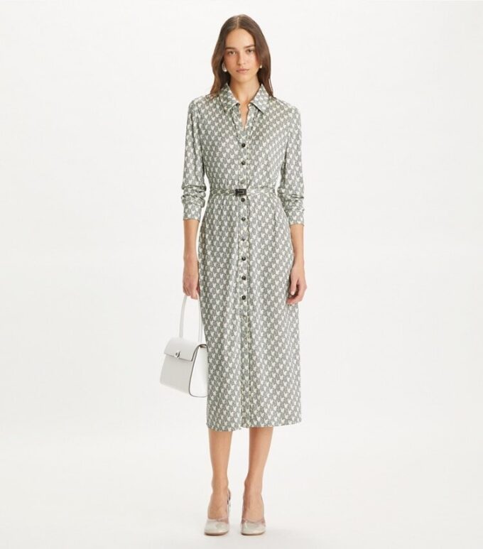 Printed Viscose Shirtdress